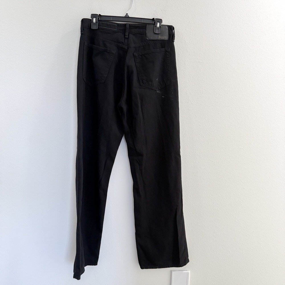 Rag & Bone Wide Leg The Logan Jeans Black Denim 28 - Picture 6 of 8